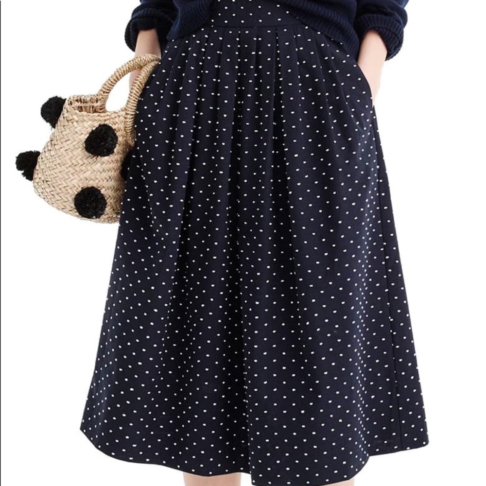 RE-POSH: J Crew vintage clip dot midi skirt, lined
